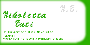 nikoletta buti business card